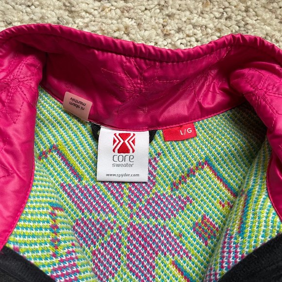 EUC youth Large black Spyder core sweater jacket with beaver Creek Resort logo - Picture 4 of 6